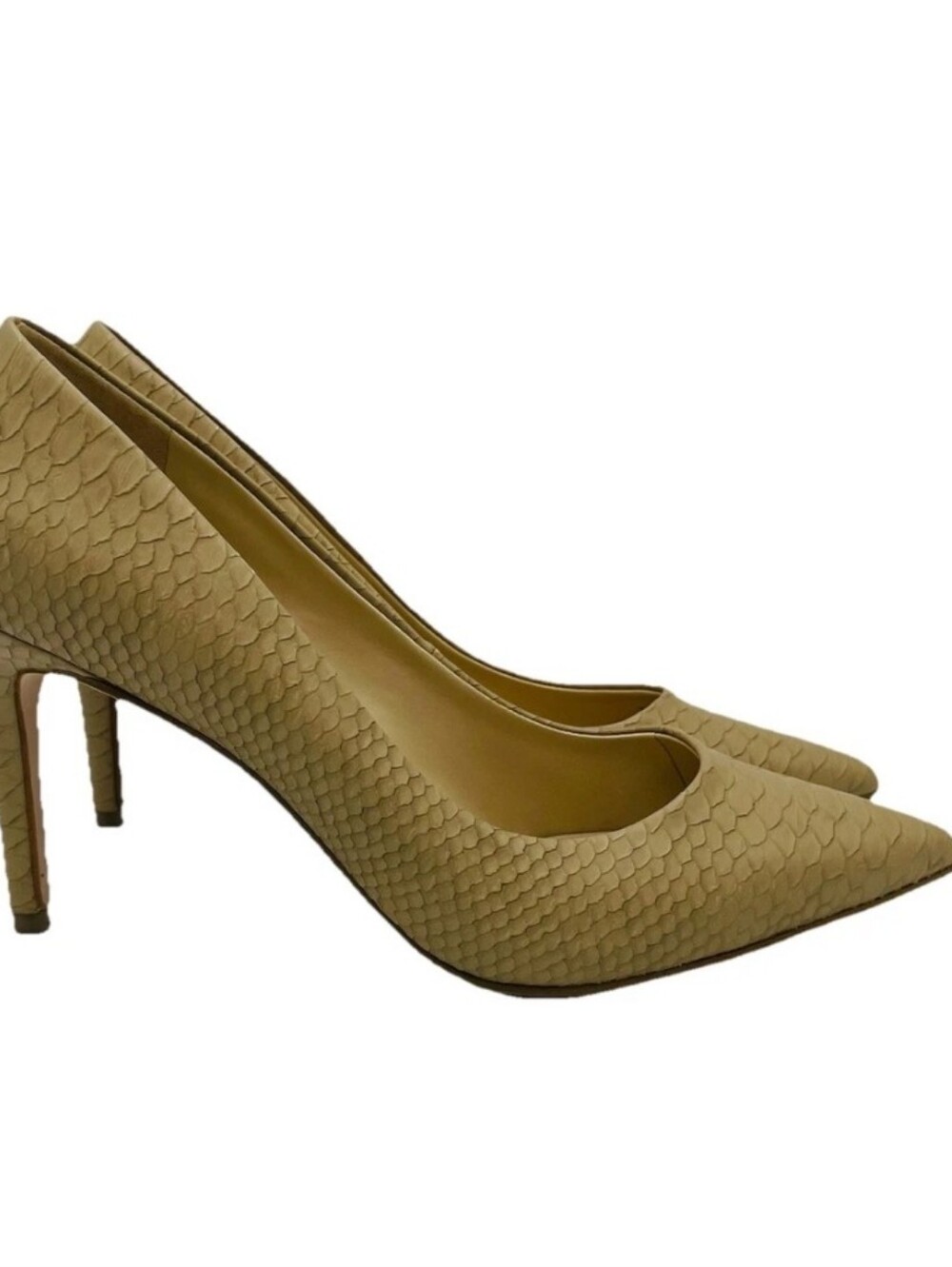 New Jessica Simpson Nude Textured Pointed Toe Pumps